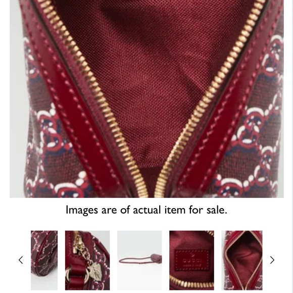 Gucci NWT GG Shadow Barrel Bag Red & Blue Crossbody Small - Picture 9 of 9